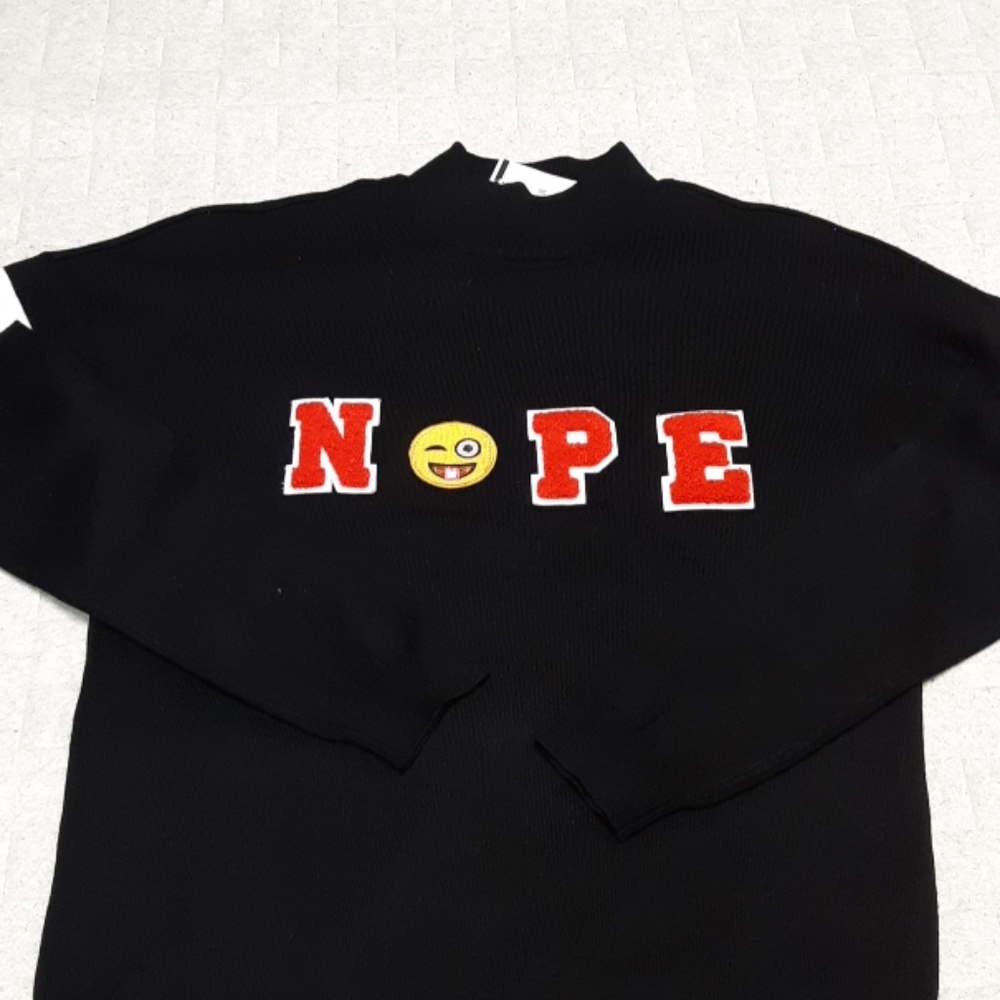 Ultra Flirt Emoji Sweater (Juniors) - NWT